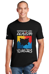 Image of Somebody With Autism Has My Heart - Gildan SoftStyle® Men's Short Sleeve T-Shirt